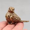 Antique Brass Sparrow Statue Bird Sculpture Solid Brass Bird Home Decor Collectible Mini Animal Figurine for Various Room Types