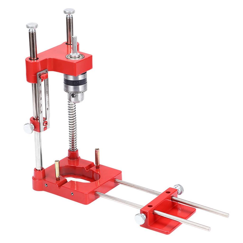 Ulable Aluminum Alloy Woodworking Drill Locator with Scale Adjustable Positioning Hand High Precision Woodworking Drilling Portable and Easy to