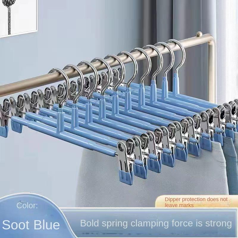 

Pants Hangers with Clips Adjustable SkirtHangers for Women Non-Slip Trousers Hanger for Jeans Clothes Hangers for Pants