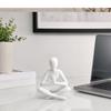 3D Printed Thinker Style Abstract Sculpture, Meditator Statue Collectible Figurines, Home Office Bookshelf Desktop Decor