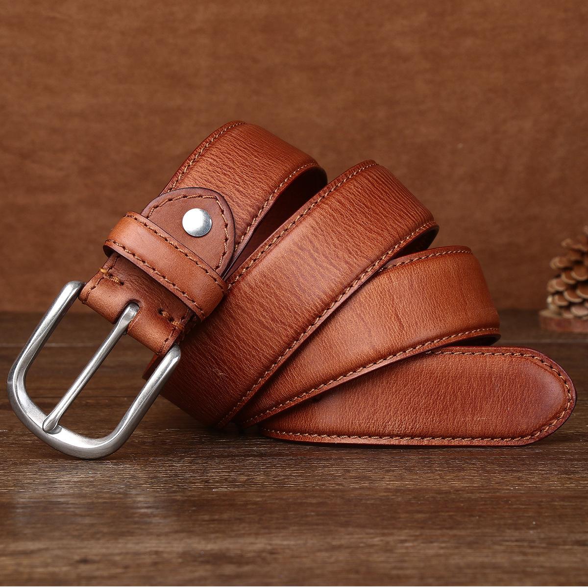 

Женский кожаный ремень Temperament Casual Jeans Belt Fashion Real Cowhide Belt 125cm хаки