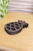 AndLaki Trivet, Stylish Wooden Pineapple Design, Made In Japan with Natural Japanese Cypress (Dark Brown, Small)