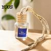 Compact Car Air Diffuser Hanging Aromatherapy, Glass Bottle with Volatile Wooden Stopper Diffuser, Portable Perfume Essential Oil Freshener