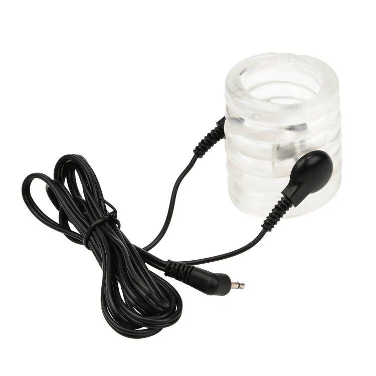 Adult Sexy Men's Silicone Electric Shock Scrotum Binding Device Sperm Locking Delay Stimulation Testicle Set Sex Toy Supplies