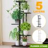5 Layer Flower Pot Stand Display Shelf Outdoor/Indoor Potted Plant Flower Balcony Ladder Pot Plant Rack