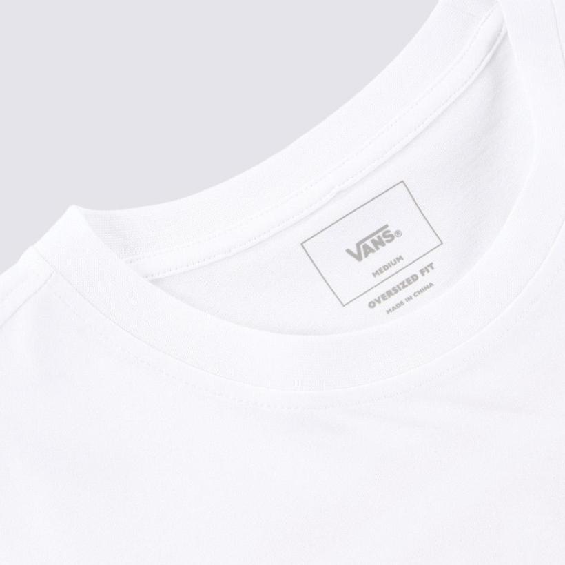 Vans Fashionable Simple Stylish Solid Color Brand Logo Short Sleeve T-Shirt Unisex Tops White VN000NMC
