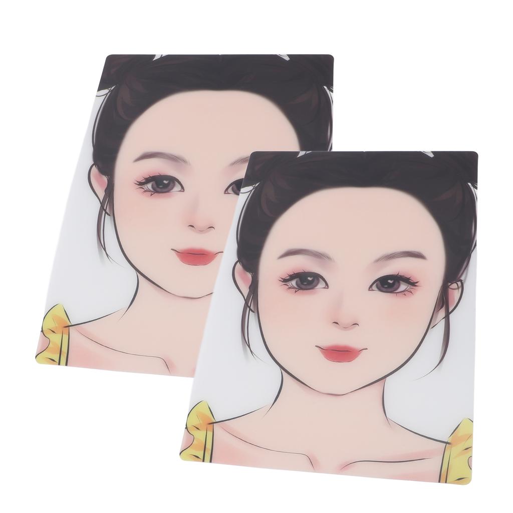 2pcs Kids Face Painting Exercise Board Reusable Face Painting Exercise Template Washable Makeup