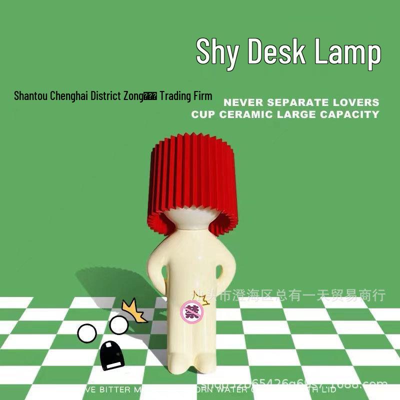 

MR.P Shy Boy Table Lamp - Creative Night Light and Ornament 220V Black (Flat Plug)