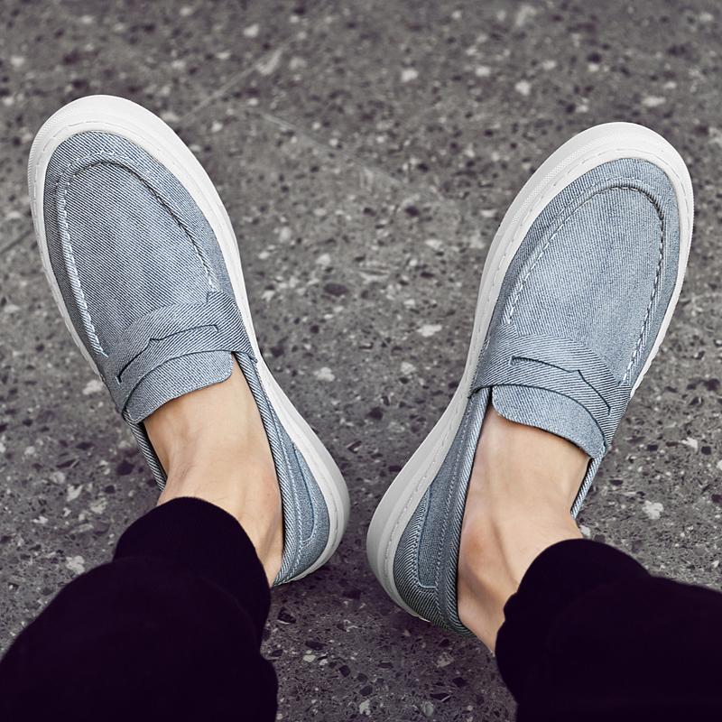 Youth Trend Men Loafers Shoes Luxury Men Shoes Spring and Autumn New Men's Leather Flat Bottom Walking Casual Shoes Men Sneakers