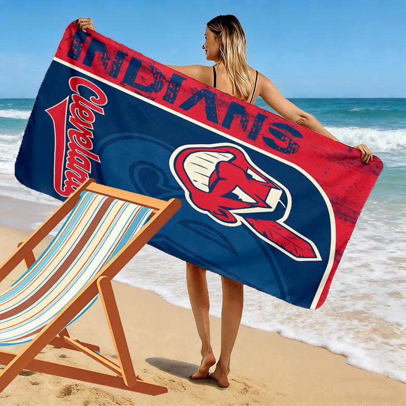 Asciugamano da Spiaggia Cleveland Indians, Asciugamano Grande Morbido ad Asciugatura Rapida per Spiaggia Campeggio Nuoto