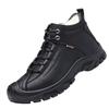 Cotton shoes men's outdoor leather wool winter mountaineering men's shoes fur integrated thickened sole leather shoes