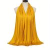 Multicolor Soft Cotton Muslim Headscarf Lace Kerchief Monochrome Ladies Splicing Fashion Hijabs Scarf Skin-friendly Scarf Modal Hijab