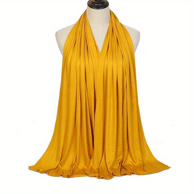 Multicolor Soft Cotton Muslim Headscarf Lace Kerchief Monochrome Ladies Splicing Fashion Hijabs Scarf Skin-friendly Scarf Modal Hijab