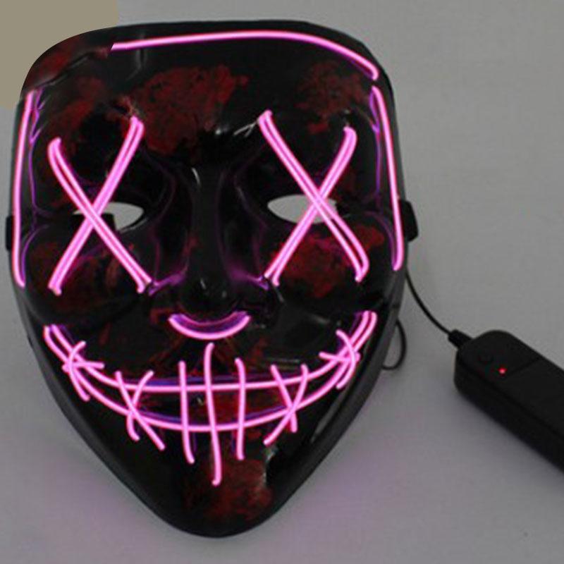 Buy Led Halloween Mask Luminous Glow In The Dark Halloween Costume ...