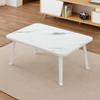 PluieSoleil Folding Table, 60cm Wide X 40cm Deep X 28cm High, Lightweight, Marble-Look Top, Mini Table, Lockable for Extra Stability, No Assembly Requ
