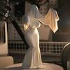Gothic Bride Figurine 3D Printed Halloween Ghost Bride Statue 3D Printed Female Ghost Desktop Figurine Home Desktop Decoration