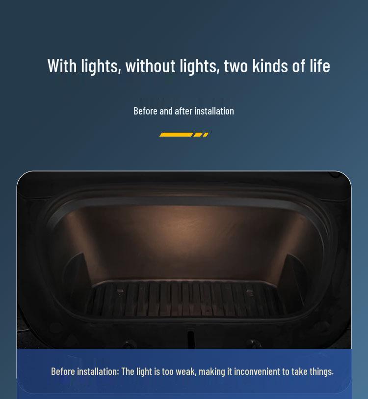 Tesla Model Y/Model 3 Front Trunk Ambient Light Strip (21-23) Interior Accessory.