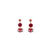 National Style Red Festive Cute Playful Lion Dance Autumn And Winter New Year Atmosphere Temperament Pendant Hairball Earrings