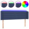 VidaXL Tête de Lit à LED Meuble de Chambre à Coucher Accessoire de Lit Double Tête de Cadre de Lit Intérieur Bleu 3123380