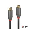 LINDY 1m ANTHRA LINE USB Gen 2x2-kabel med PD Smart Chip 3.2 Type-C (Modellnummer 36901)