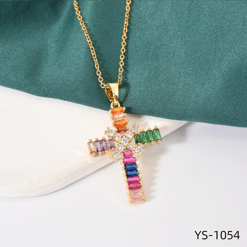 Fashion Trendy Titanium Steel Cross Necklace Women Luxury Versatile Accessory