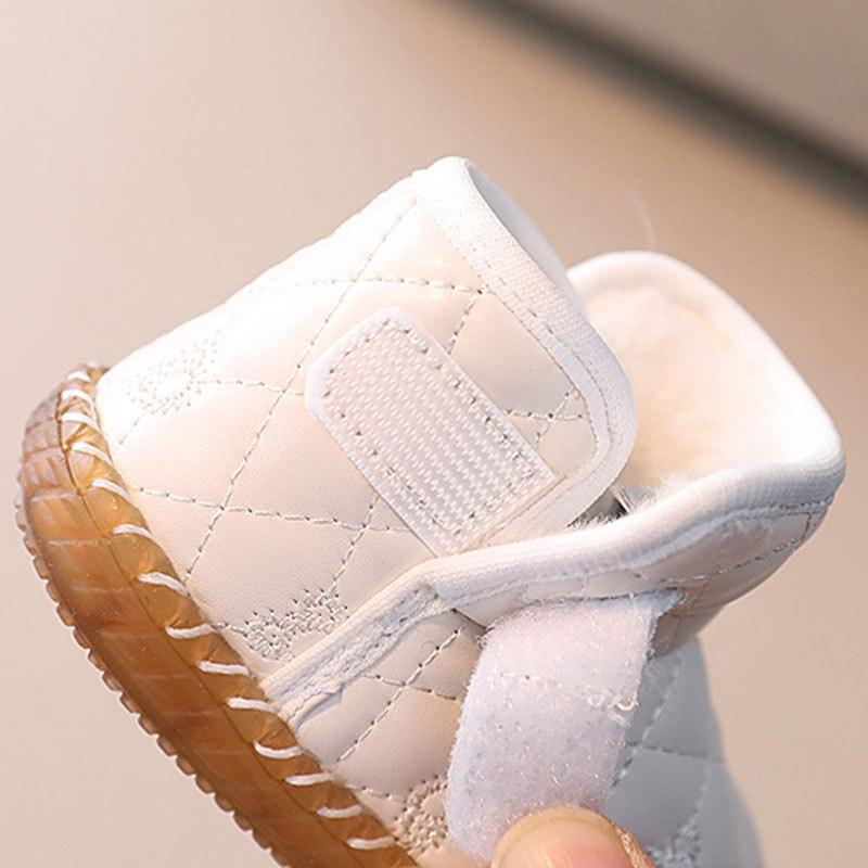 Autumn/Winter Unisex Baby Boots (0-2 Years) - Fleece-Lined Insulated Snow Boots with Soft Sole for Infants & Toddlers