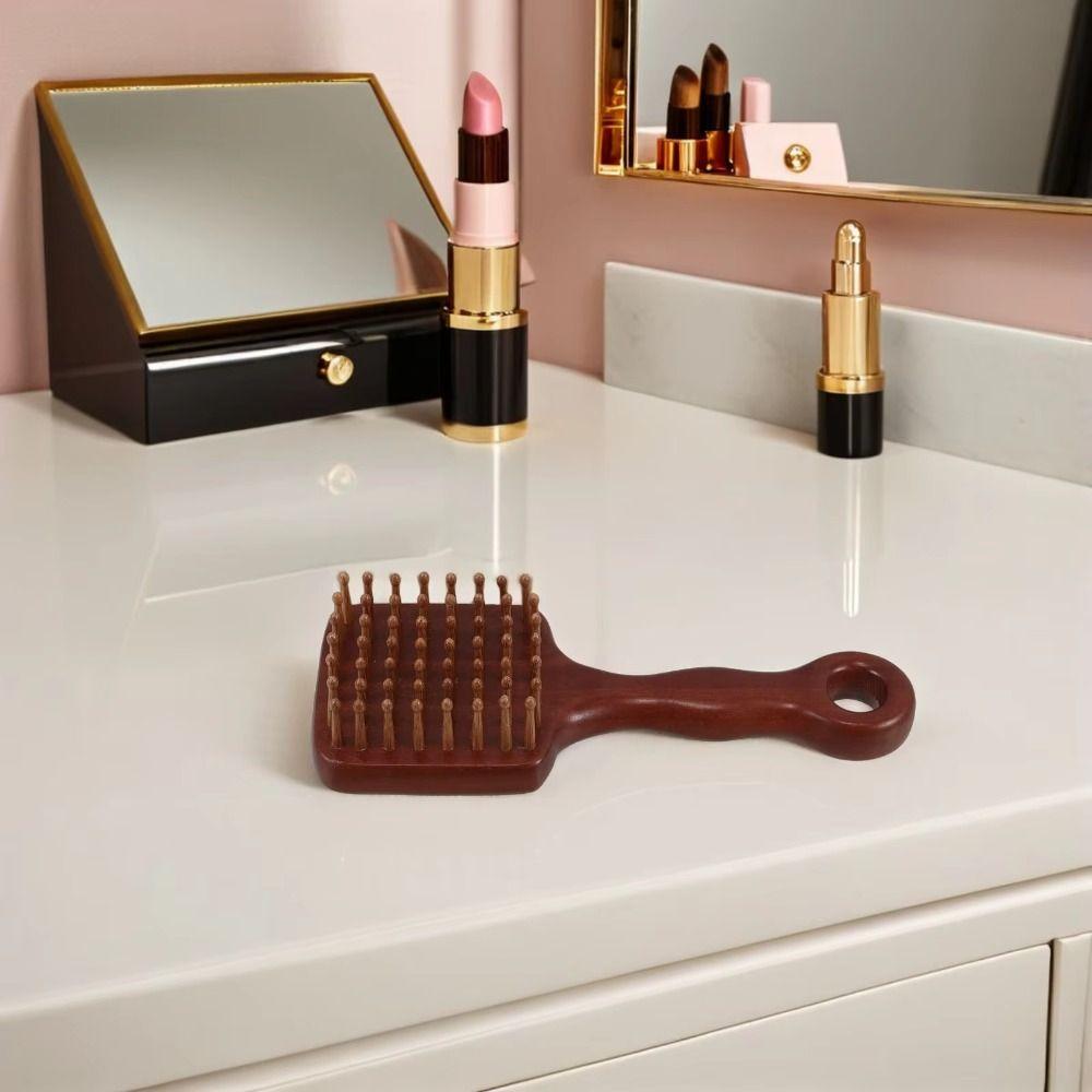 Wide Tooth Sandalwood Head Massage Comb Long Handle Meridian Hair Brush  Hair Detangling