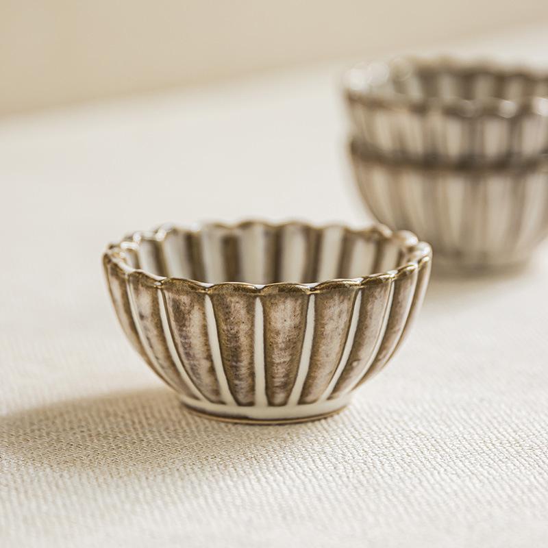 Delicate Taste Plate, Kiln-Changed Ceramic Plate, Retro Petal-Shaped Small Plate, Tableware, Dipping Plate, Taste Plate, Household Bone Plate