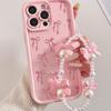 Stylish Bow Chain Case for iPhone Models: 13 Pro, 15, 15 Pro Max, 16, 17