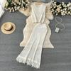 Gentle Cut Out Sleeveless Mid Length Long Length Tassel Summer Dress