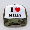 I Love MILFs Heart Baseball cap Graphic Cotton pop Mesh Breathable Trucker hat Birthday Gifts Summer Style Unisexs hats