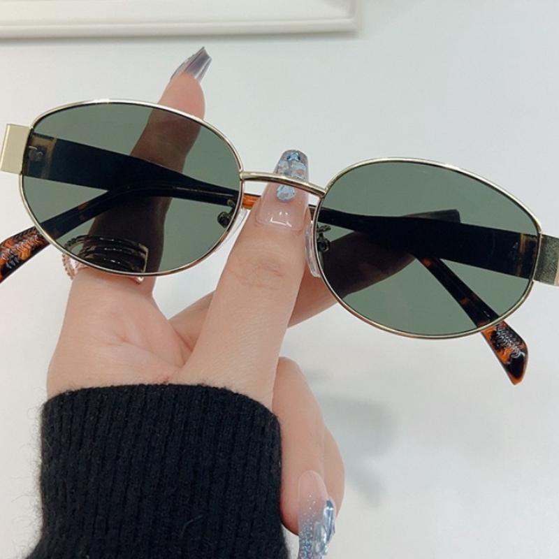 Summer Women New Trendy Vinatge Oval Frame Sunglasses