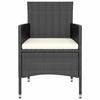 Vidaxl 3-teiliges Gartenmöbel-Set, Polyrattan, Schwarz