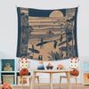Retro Surfing Summer OceanThemed Wall Tapestry Beach Trendy Coastal Style Home Decorative Artwork
