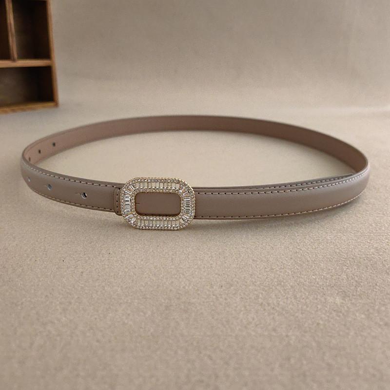 Womens Style Minimalist Derma Waist Belt Metal Buckle Dress Suit Belt Shapewear