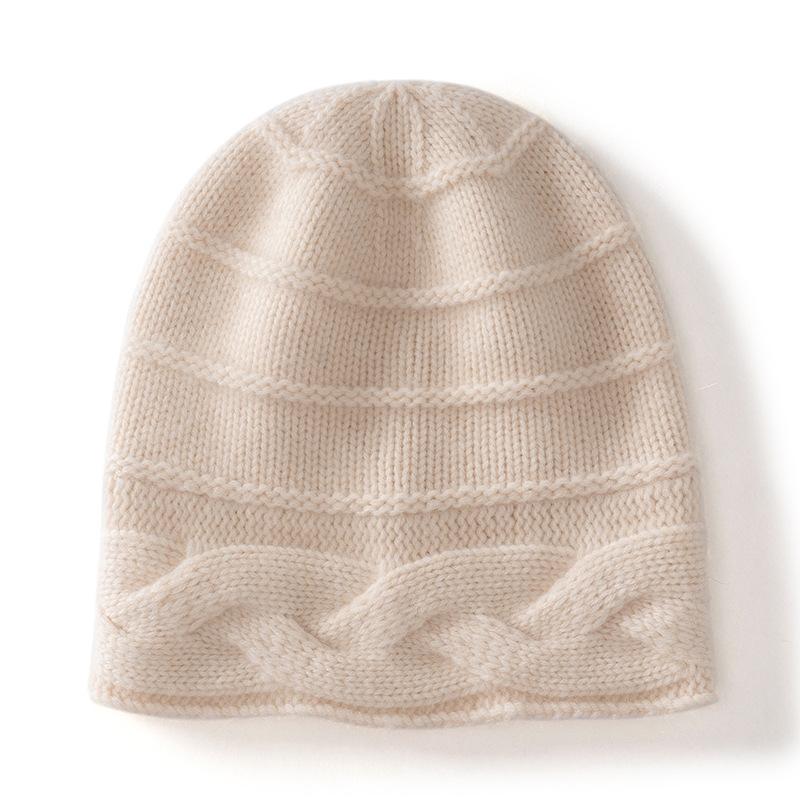Autumn and winter cashmere fashion hat women's soft and warm simple foreign style versatile casual thickened headhat