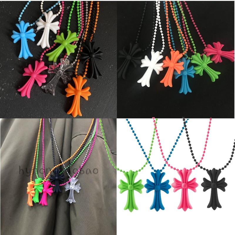 Vintage Crucifix Religious Punk Pendant Amulet Cross Necklace Pvc