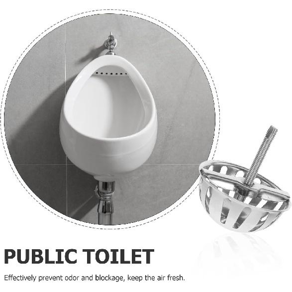 iplusmile Stainless Steel Urinal Strainer, Commercial Bathroom Washout Urinal With Top Spud Filter Funnel Accessories