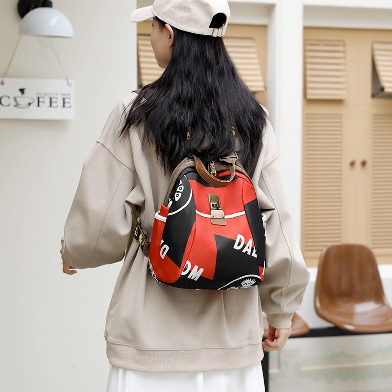 Backpack women's new high-end women's backpack fashion leisure travel Oxford cloth canvas waterproof schoolbag