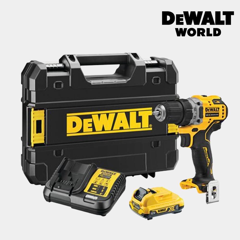 

Аккумуляторная дрель DeWalt DCD701D1, аккумулятор 2 А, 1 комплект, 12 В МАКС., бесщеточный