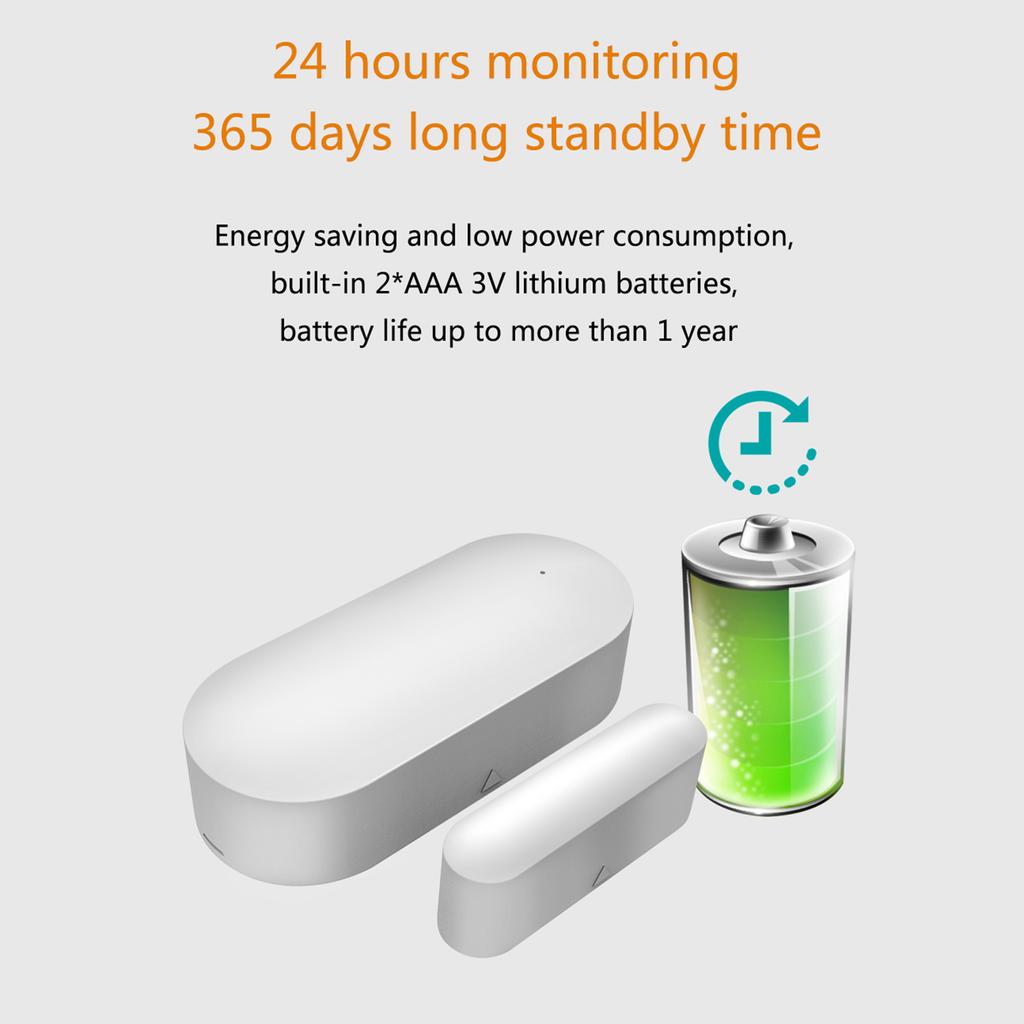WIFI dveřní senzory Alarmy Kontakt Bezdrátový dveřní okenní magnetový detektor vstupu Senzor pro domácnost