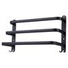 Bathroom Wall Towel Rack, Metal, Black + Hooks, 40 Cm