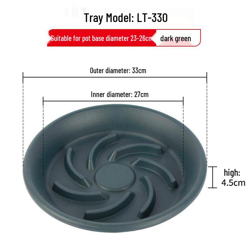 Durable Round Plastic Flower Pot with Tray