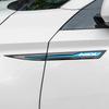 wsdm9 2pcs Car Side Fender Knife Protective Metal Stickers for Mitsubishi ASX Car Side Wing Fender Decals Body Exterior Accessorie