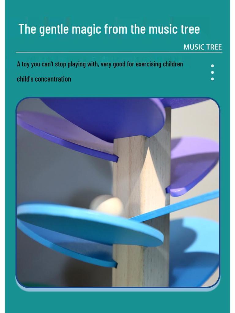 Kids' Colorful Rainbow Music Tree: Fun Assembly Game for Color Recognition and Early Education