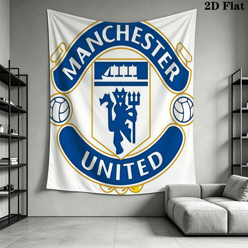 Man Utd K Wall Hanging Printed Fabric Blanket Decorative Tapestries for Bedroom Living Room Home Decor