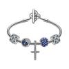 925 Sterling Silver Bracelets Unisex Silver/Blue ZT26040244ADW