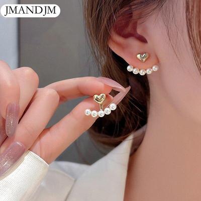 Korean Metal Stud Earrings Jewelry Trendy Fresh Lovely Sweet Crystal Geometric Earring For Women Girls Fashion Jewelry