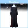 Wednesday Addams Cosplay Costume For Halloween Stage Performance With Elastane For Adults