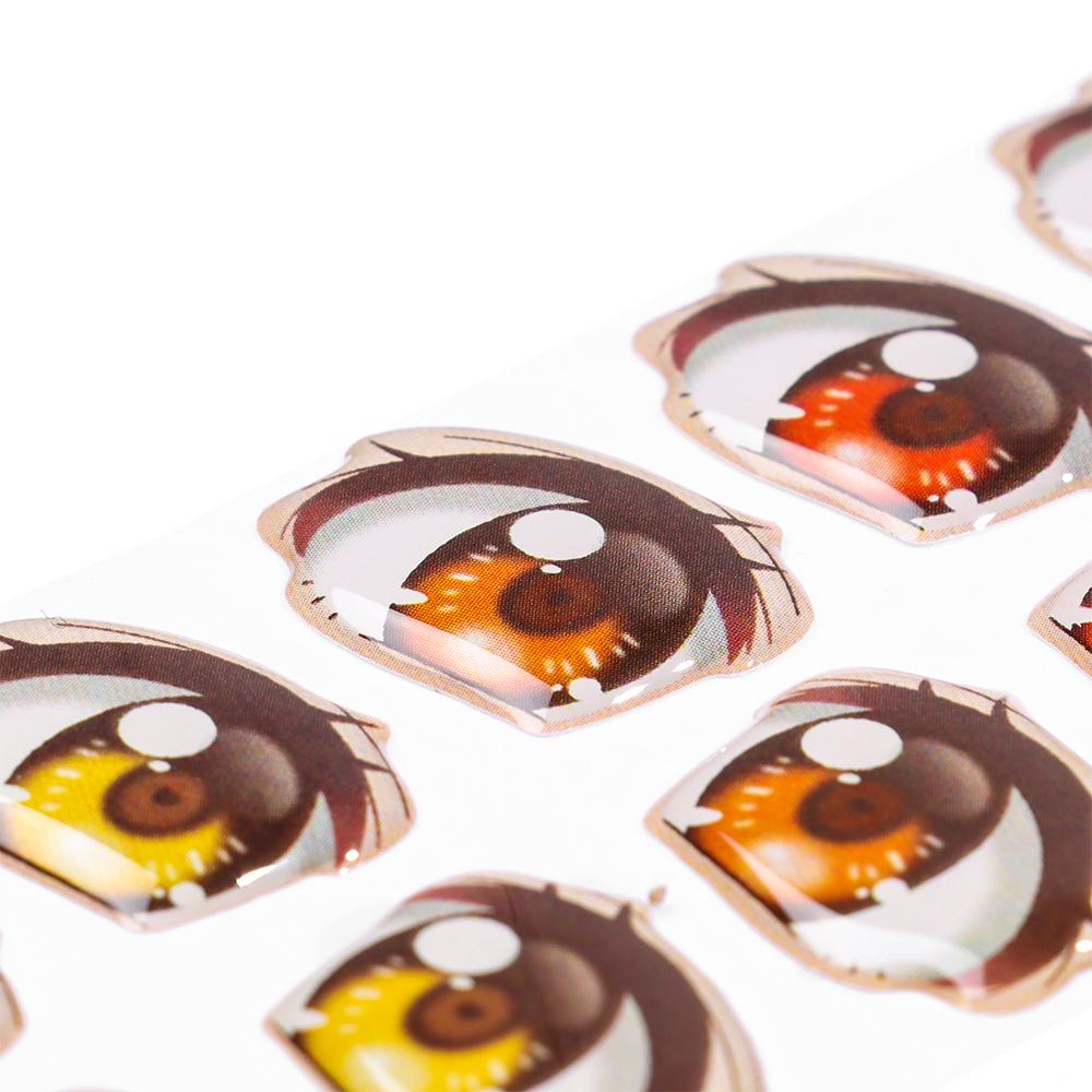 10Pairs Rainbow Cartoon Eyes Stickers For Loli Doll Eyes Accessories Cute Crystal Eyes Sticker Anime Figurine Face Organ Paster